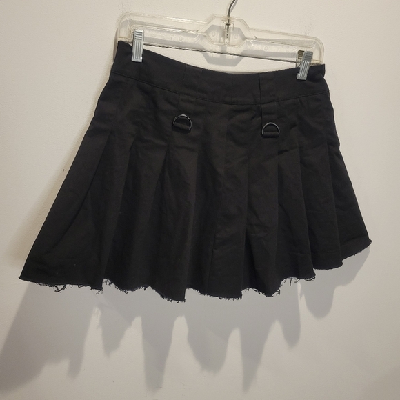 Dolls kill Current Mood Size M Black Punk Rock Mini Skirt W/pouch - Picture 1 of 6